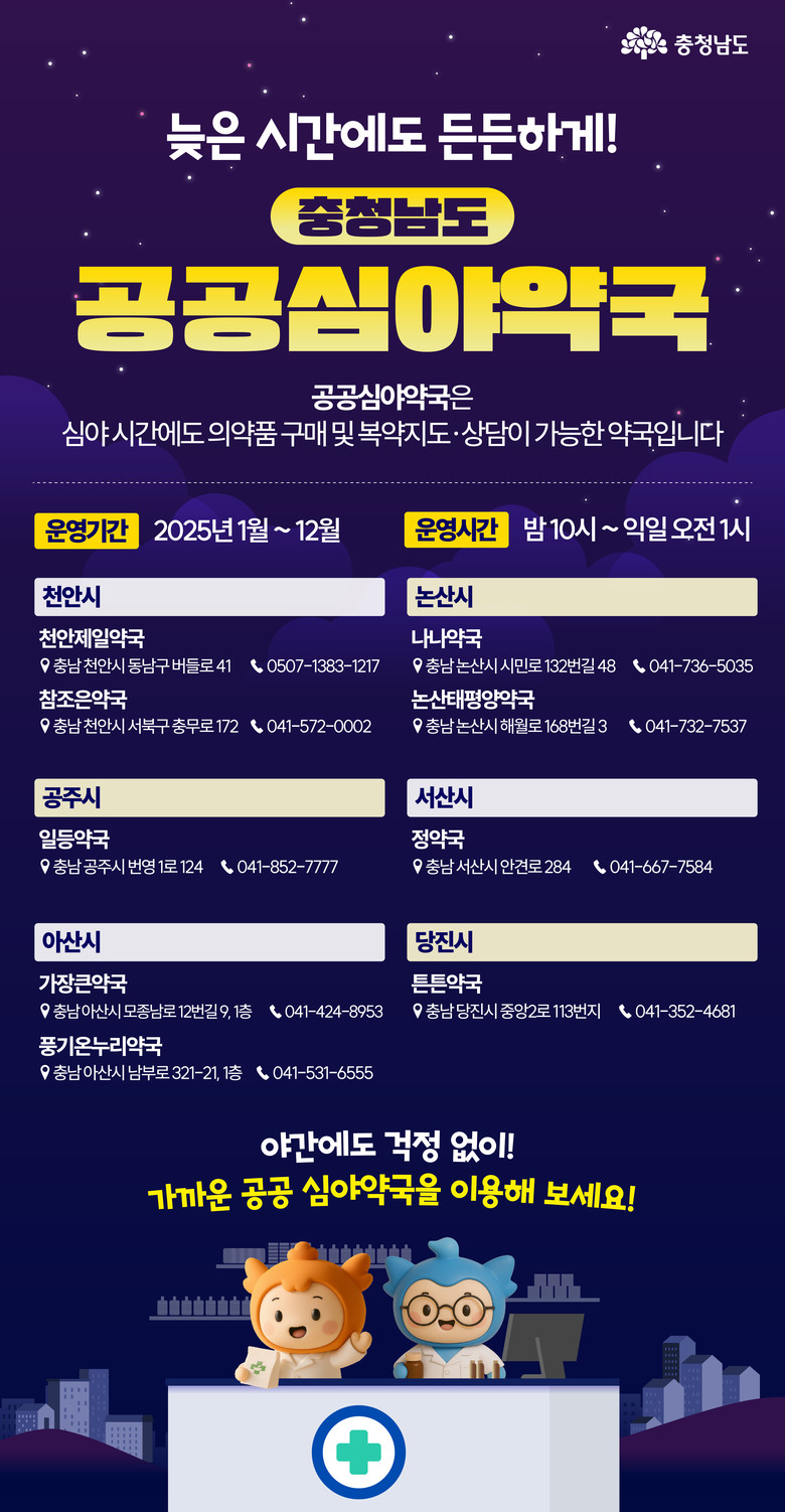 “야간·공휴일에도 약 걱정 없는 충남...