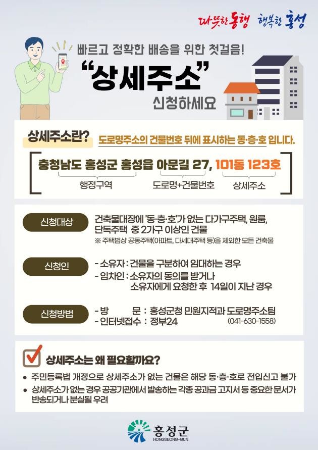 홍성군, 편리하고 정확한 상세주소! ...