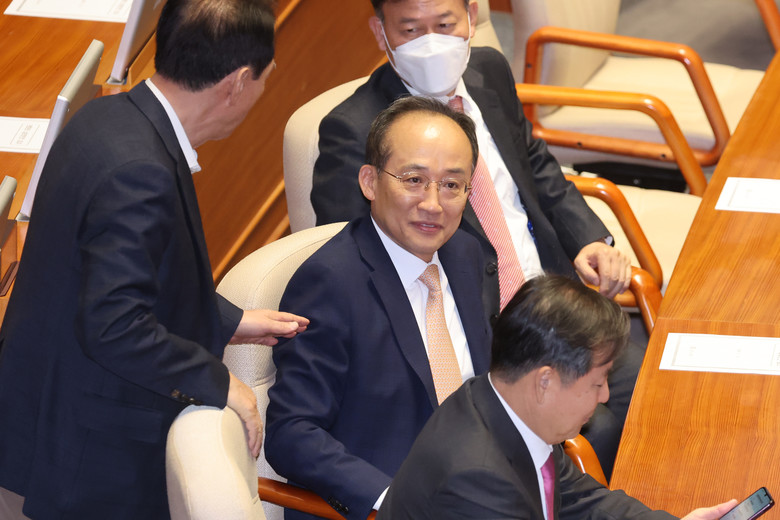 국민의힘 추경호의원, 체포동의안 국회...