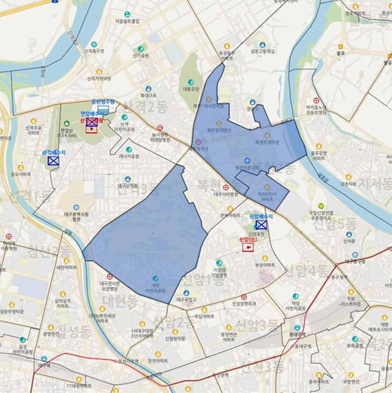 대구 북구 일부 지역, 흐린 물 출수...