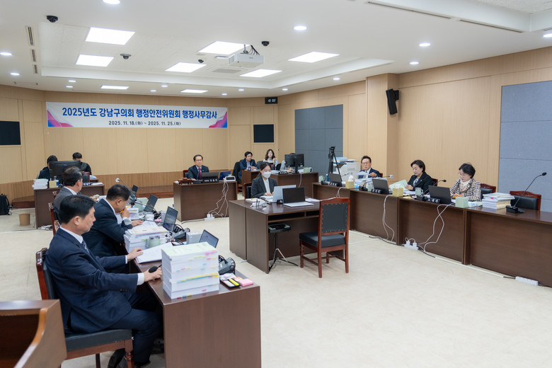 강남구의회, 2025년 행정사무감사 ...