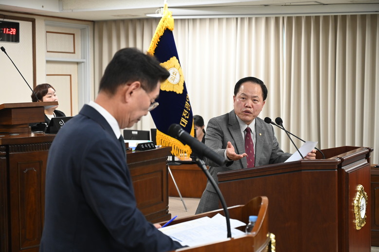 대전 중구의회 윤양수 의원, 구정질문...