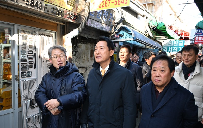 세운 간 오세훈 시장, "종묘~남산 ...