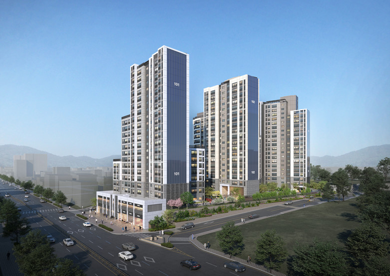 중화우성타운, 219세대 열린 단지 ...