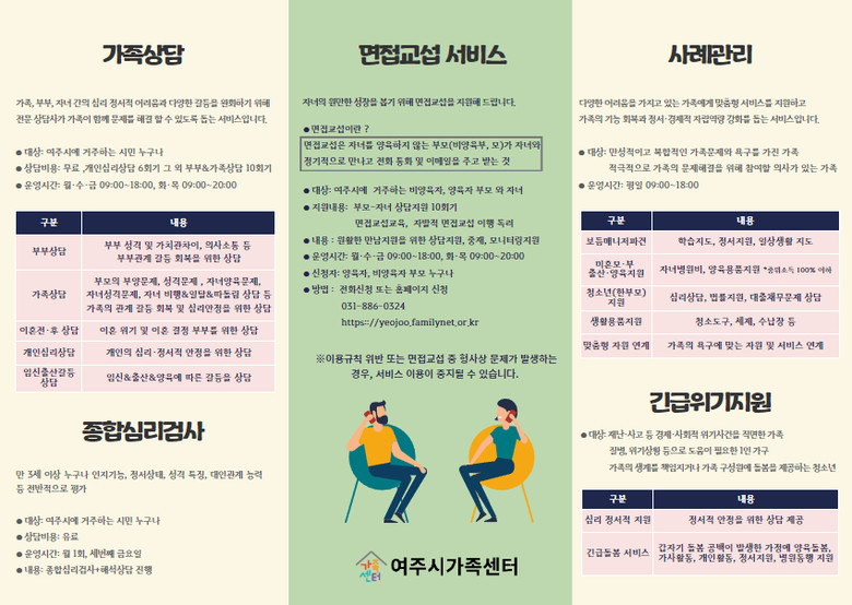 2025년 여주시가족센터 온가족보듬사...