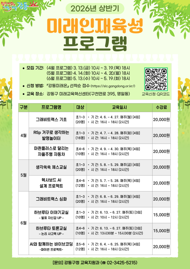 인공지능(AI)·발명과학·토론… 강...